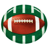 Football Round Plastic Platter