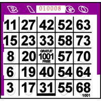 Purple Pushout Bingo Cards (500 ct)